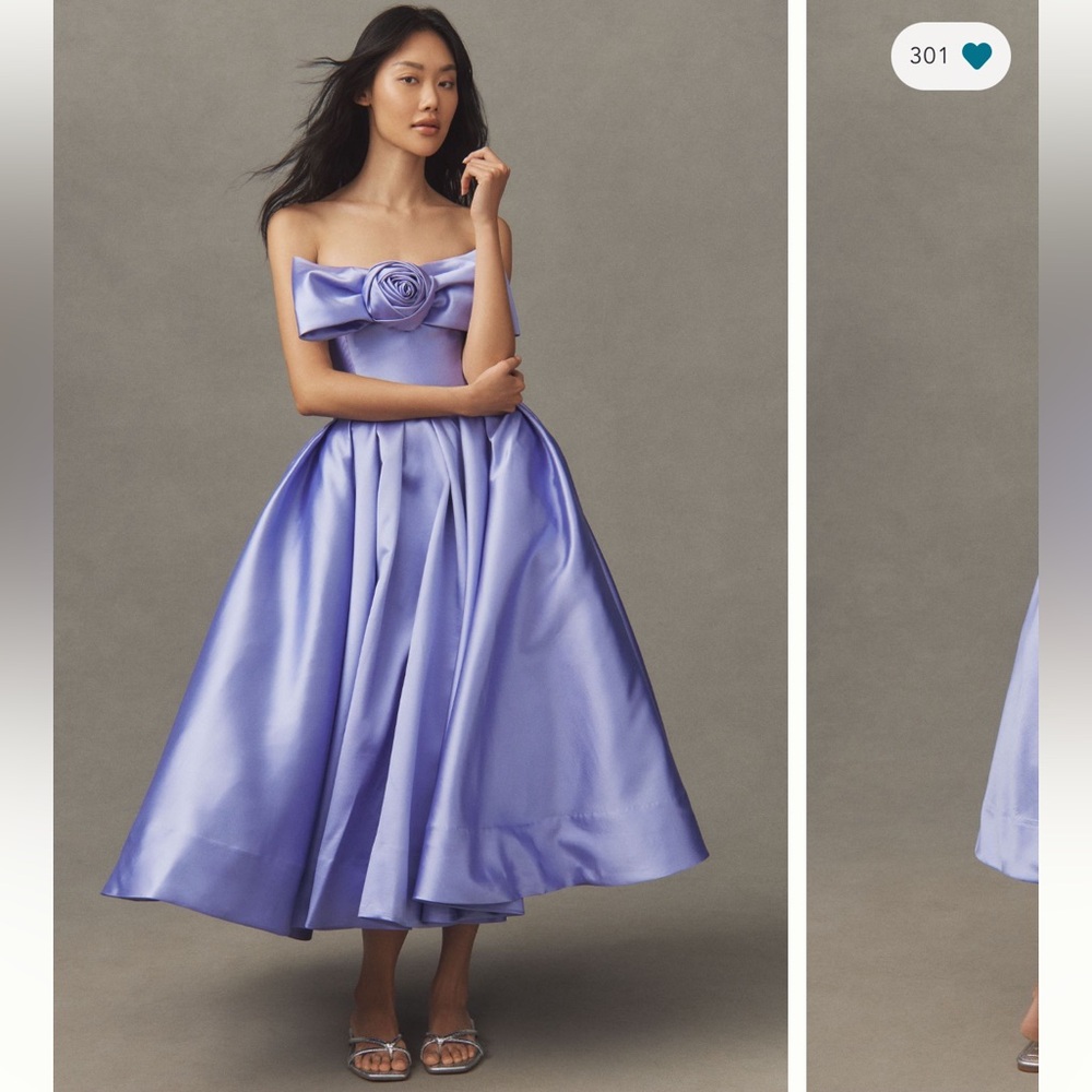 Hutch Siriana Strapless Bow-Tie Midi Dress